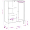 skænk SENJA 90x40x112 cm rattan-look massivt fyrretræ hvid