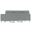 3-personers sofa 180 cm stof lysegrå