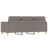 3-personers sofa 180 cm stof gråbrun