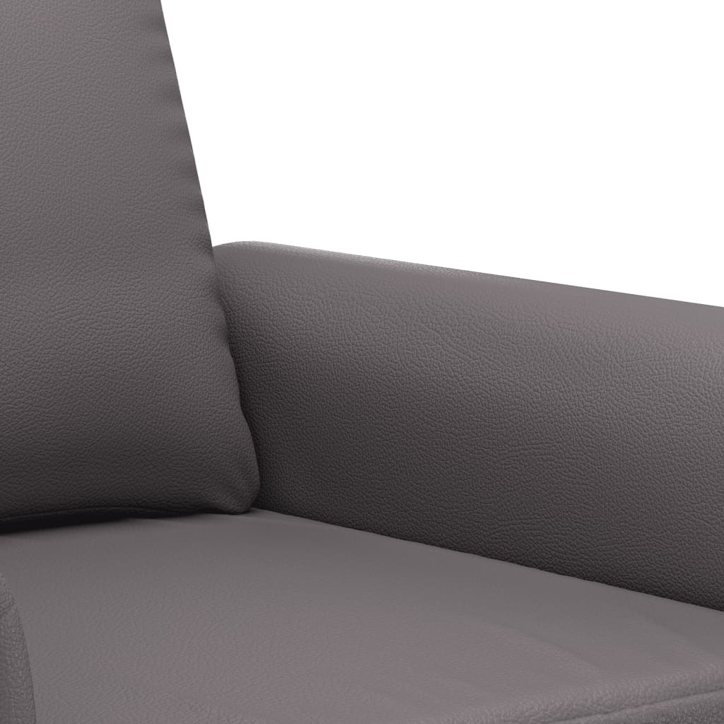 2-personers sofa 120 cm kunstlæder grå
