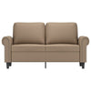 2-personers sofa 120 cm kunstlæder cappuccino
