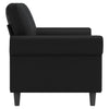 2-personers sofa 140 cm kunstlæder sort
