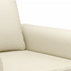 2-personers sofa 140 cm kunstlæder cremefarvet
