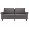 2-personers sofa 140 cm kunstlæder grå