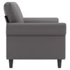 2-personers sofa 140 cm kunstlæder grå