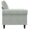 lænestol 60 cm velour lysegrå