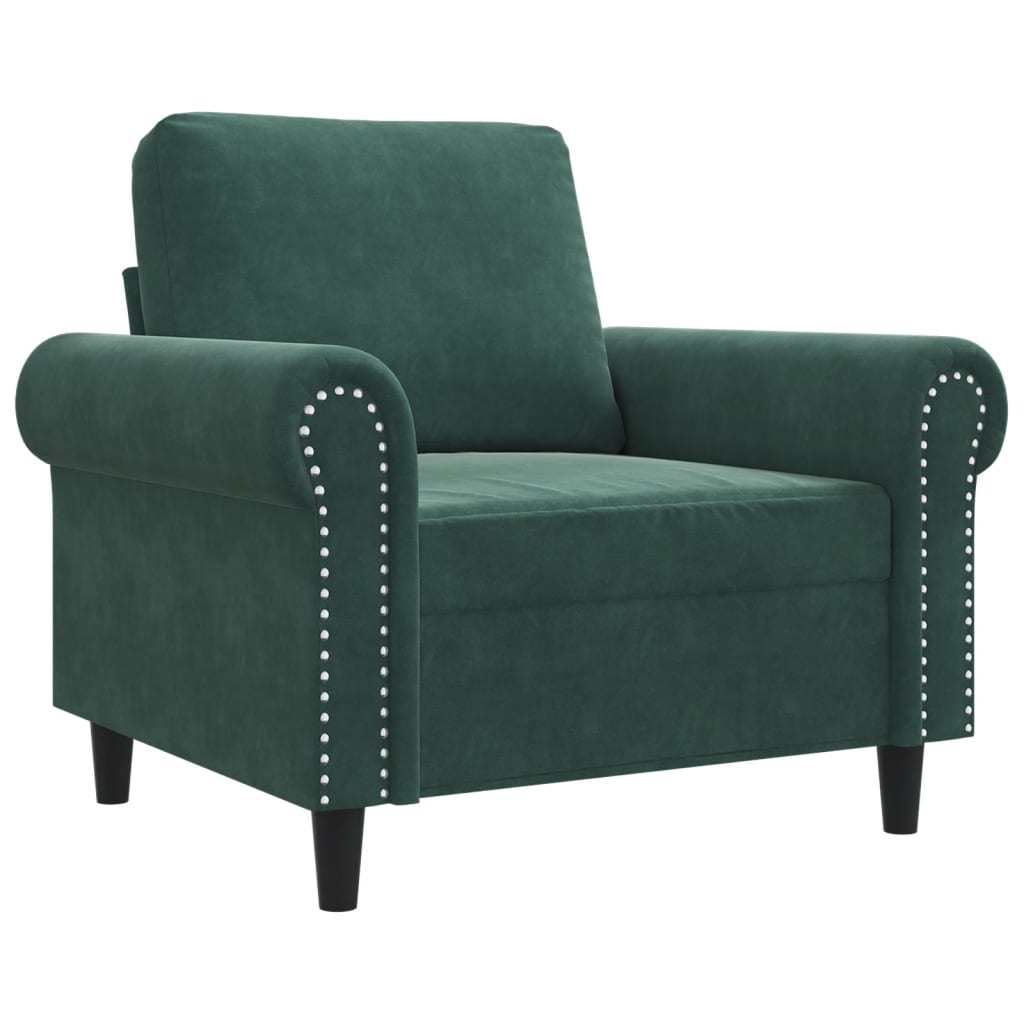 lænestol 60 cm velour lysegrøn