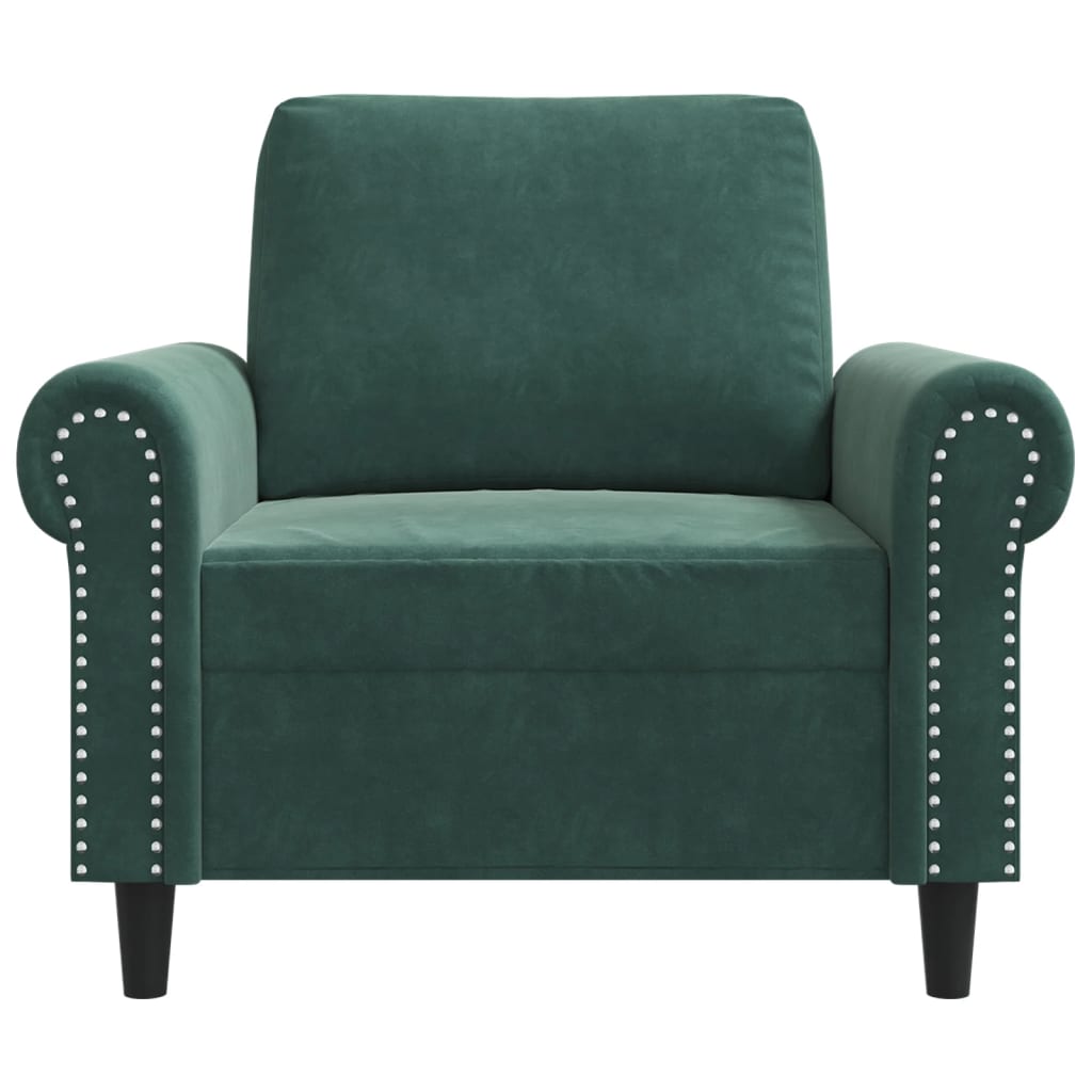 lænestol 60 cm velour lysegrøn