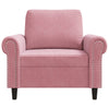 lænestol 60 cm velour lyserød