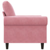 lænestol 60 cm velour lyserød