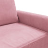 lænestol 60 cm velour lyserød