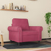 lænestol 60 cm velour vinrød