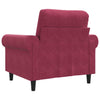 lænestol 60 cm velour vinrød