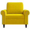 lænestol 60 cm velour gul