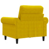lænestol 60 cm velour gul