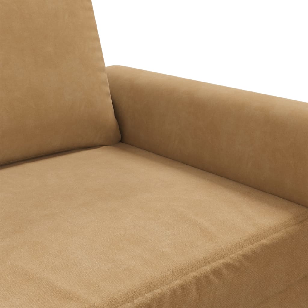 lænestol 60 cm velour brun