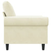 lænestol 60 cm velour cremefarvet