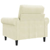 lænestol 60 cm velour cremefarvet