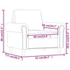 lænestol 60 cm velour cremefarvet