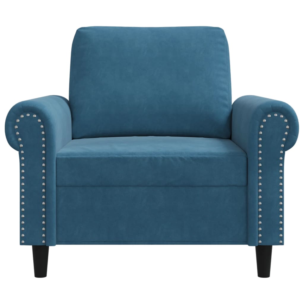lænestol 60 cm velour Blå