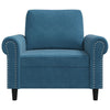 lænestol 60 cm velour Blå