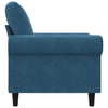 lænestol 60 cm velour Blå