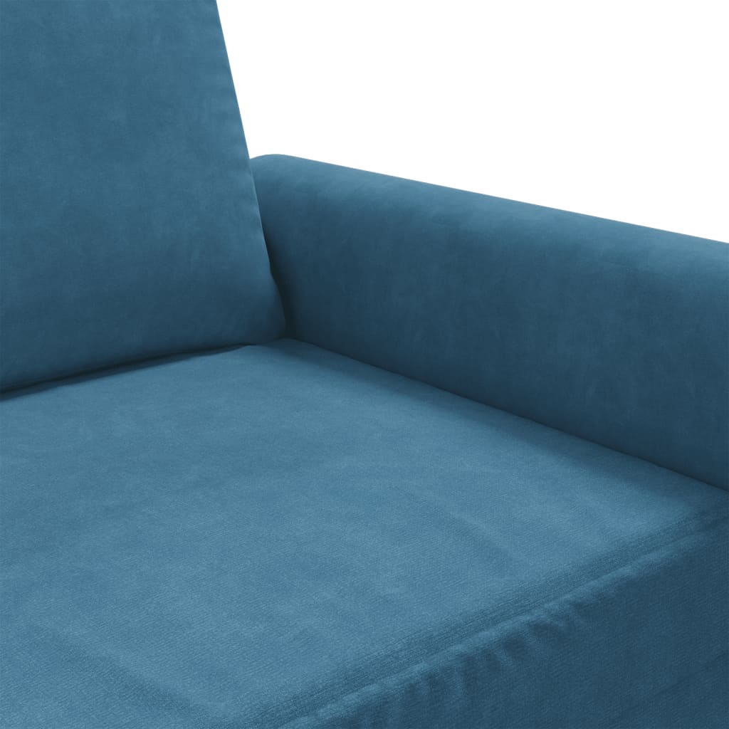 lænestol 60 cm velour Blå