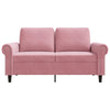 2-personers sofa 120 cm fløjl lyserød
