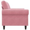 2-personers sofa 120 cm fløjl lyserød