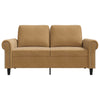 2-personers sofa 120 cm fløjl brun
