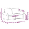 2-personers sofa 120 cm fløjl brun