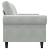 2-personers sofa 140 cm fløjl lysegrå