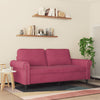 2-personers sofa 140 cm fløjl vinrød