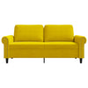2-personers sofa 140 cm fløjl gul