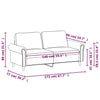 2-personers sofa 140 cm fløjl brun