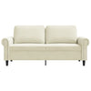 2-personers sofa 140 cm velour cremefarvet
