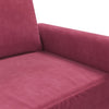 3-personers sofa 180 cm fløjl vinrød