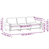 3-personers sofa 180 cm fløjl vinrød