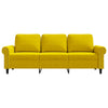 3-personers sofa 180 cm velour gul