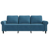 3-personers sofa 180 cm velour blå