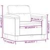 sofastol 60 cm mikrofiberstof beige