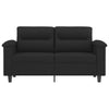 2-personers sofa 120 cm mikrofiberstof sort