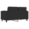 2-personers sofa 120 cm mikrofiberstof sort