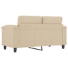 2-personers sofa 120 cm mikrofiberstof cremefarvet