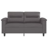 2-personers sofa 120 cm kunstlæder grå