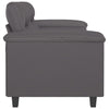 2-personers sofa 120 cm kunstlæder grå
