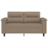 2-personers sofa 120 cm kunstlæder cappuccino