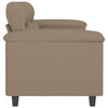 2-personers sofa 120 cm kunstlæder cappuccino
