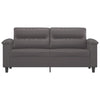 2-personers sofa 140 cm kunstlæder grå