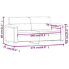 2-personers sofa 140 cm kunstlæder vinrød